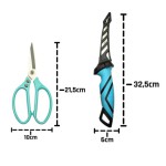 Kit de Faca Fileteira e Tesoura Deyu - DYZ-002