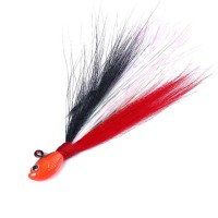 Streamer Jig 28 g – Anzol 6/0 – Bucktail Original - Cor Vermelho e preto