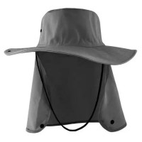 Chapéu Australiano Com Proteção De Nuca - Chumbo